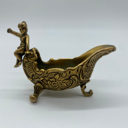 Brass Ornate Salt Cellar