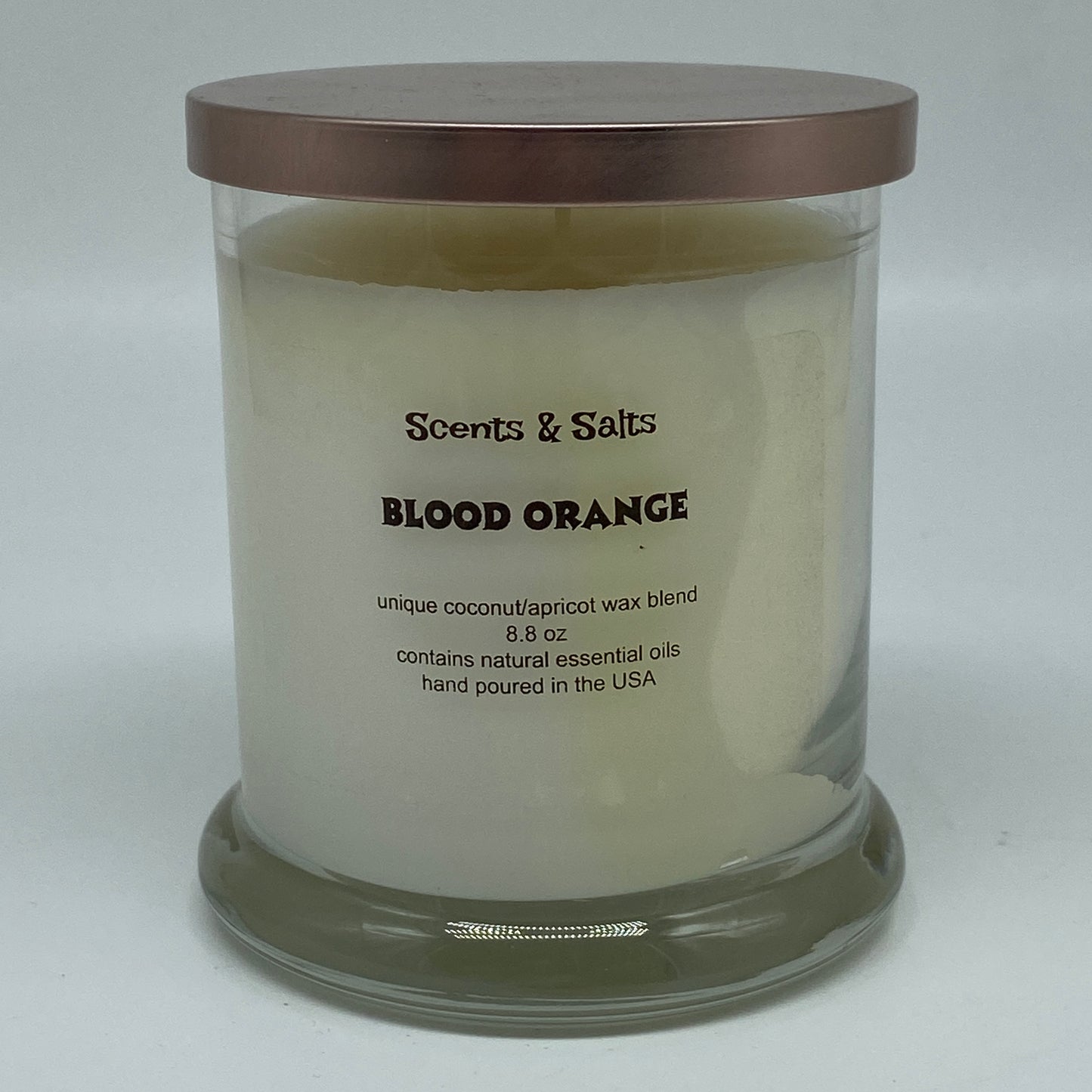 Scents and Salts Hand Poured Candle - Blood Orange