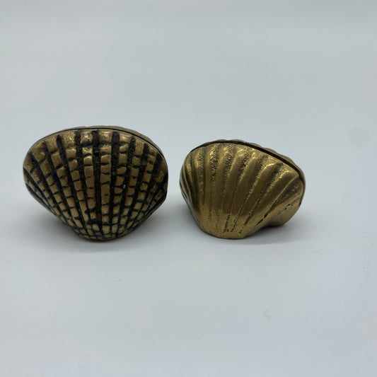 Brass Shell Namecard Holders, Set of 2