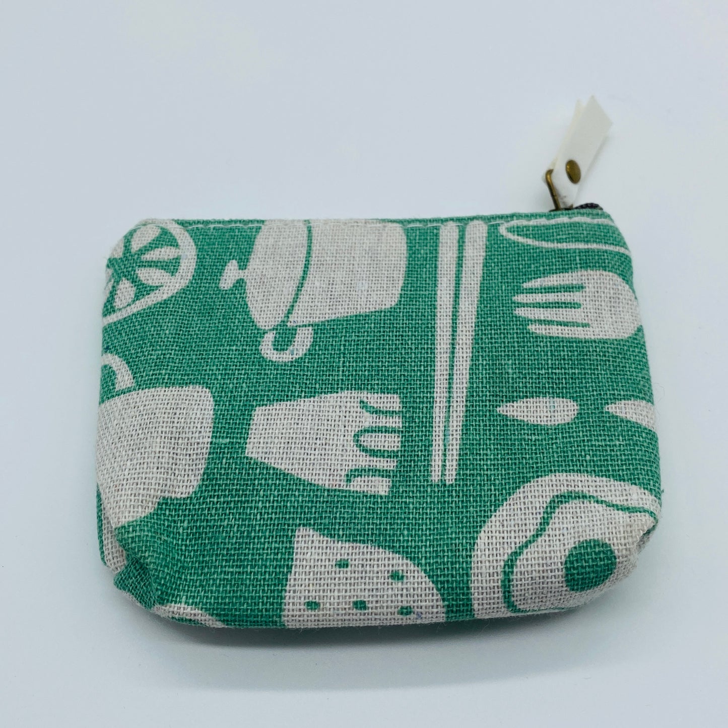 Light Green/White Kitchen Utensil Zippered Coin Pouch
