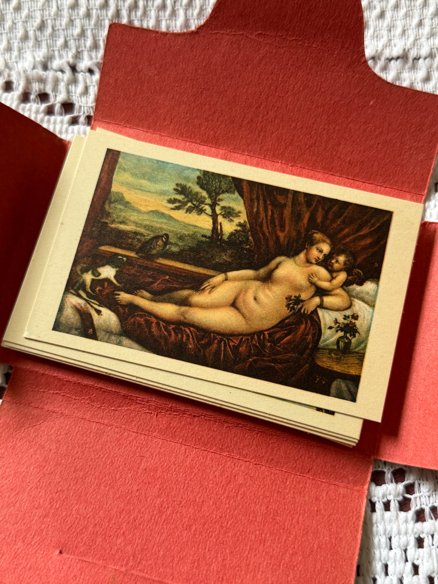 1950s Firenze Museum Cards Florence Italy Uffizi Gallery Souvenir Color - 10 Cards Present