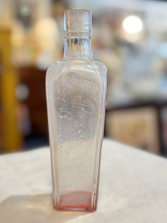 Unknown Antique Bottle with Embossed Script