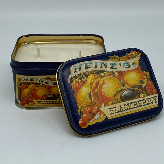 Hand Poured Candle - Heinz Blueberry Tin