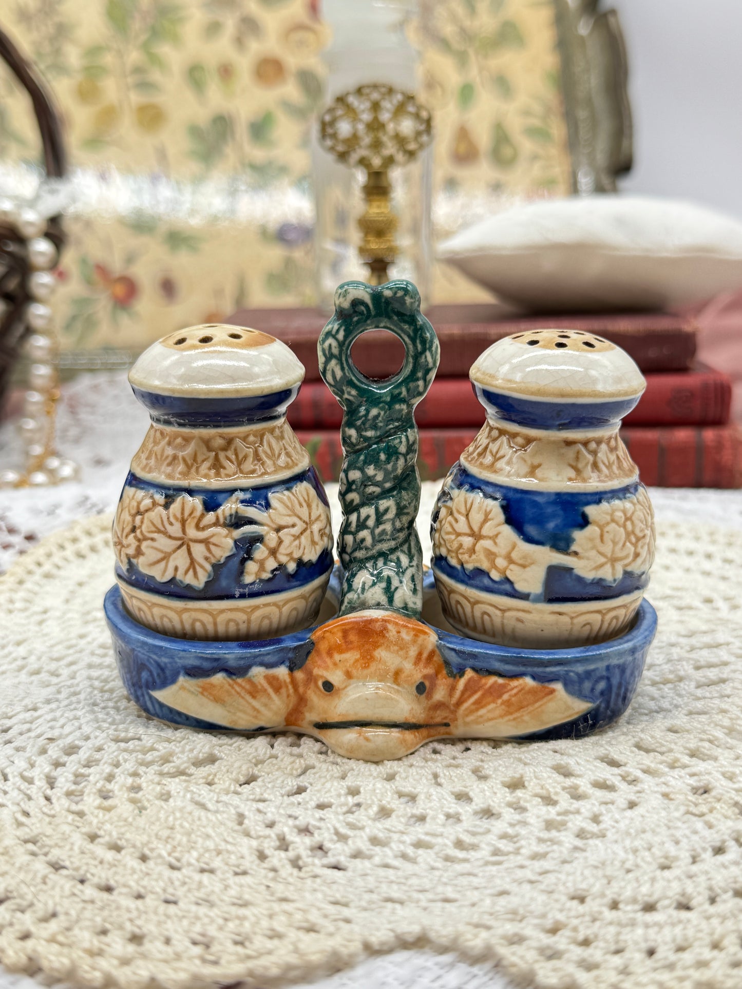 Salt and Pepper Shaker Set with Stand