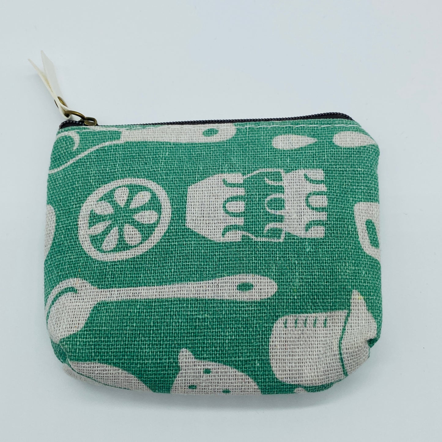 Light Green/White Kitchen Utensil Zippered Coin Pouch