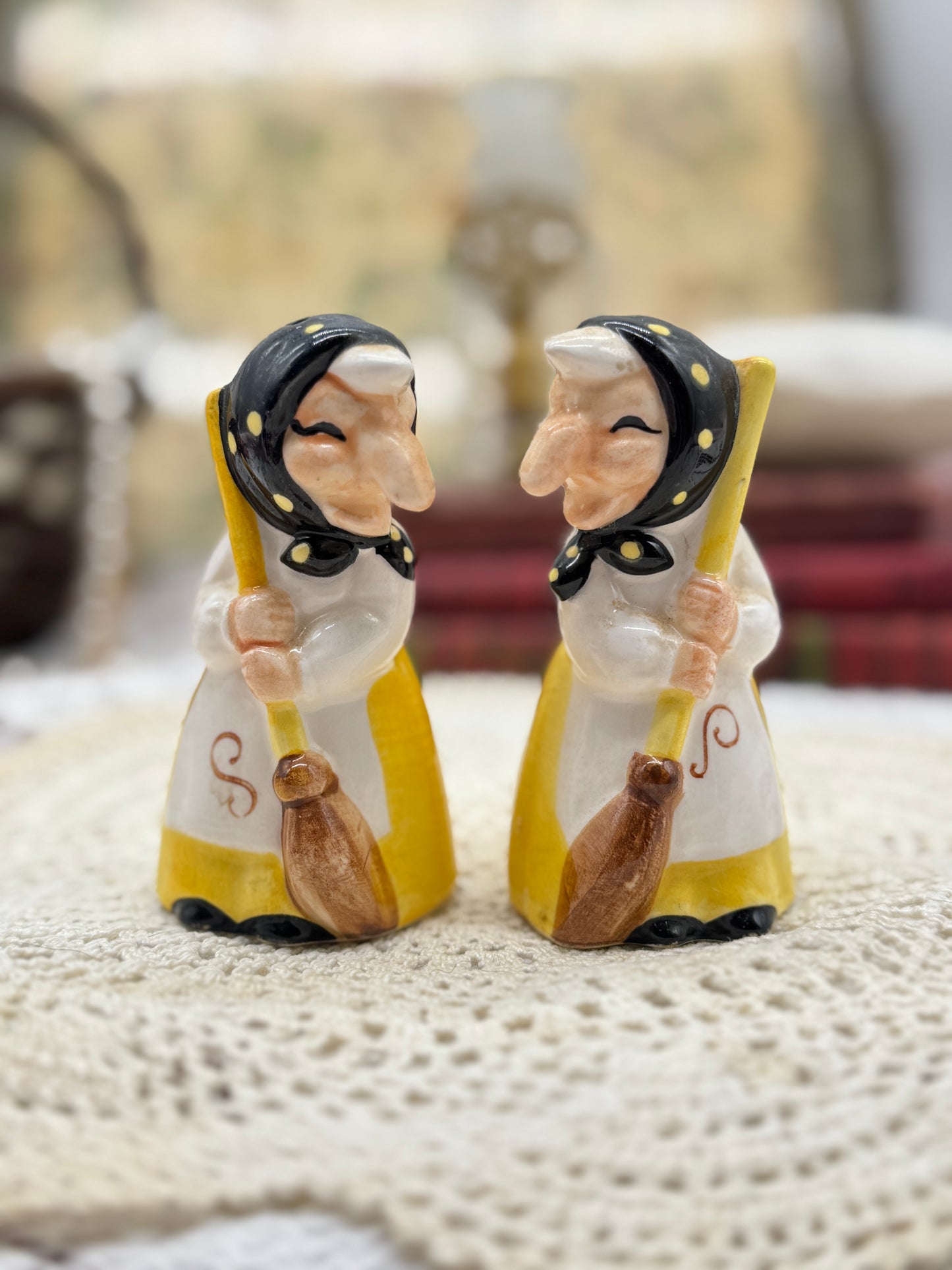 Scandinavian Health and Happiness Kitchen Witch Salt and Pepper Shakers