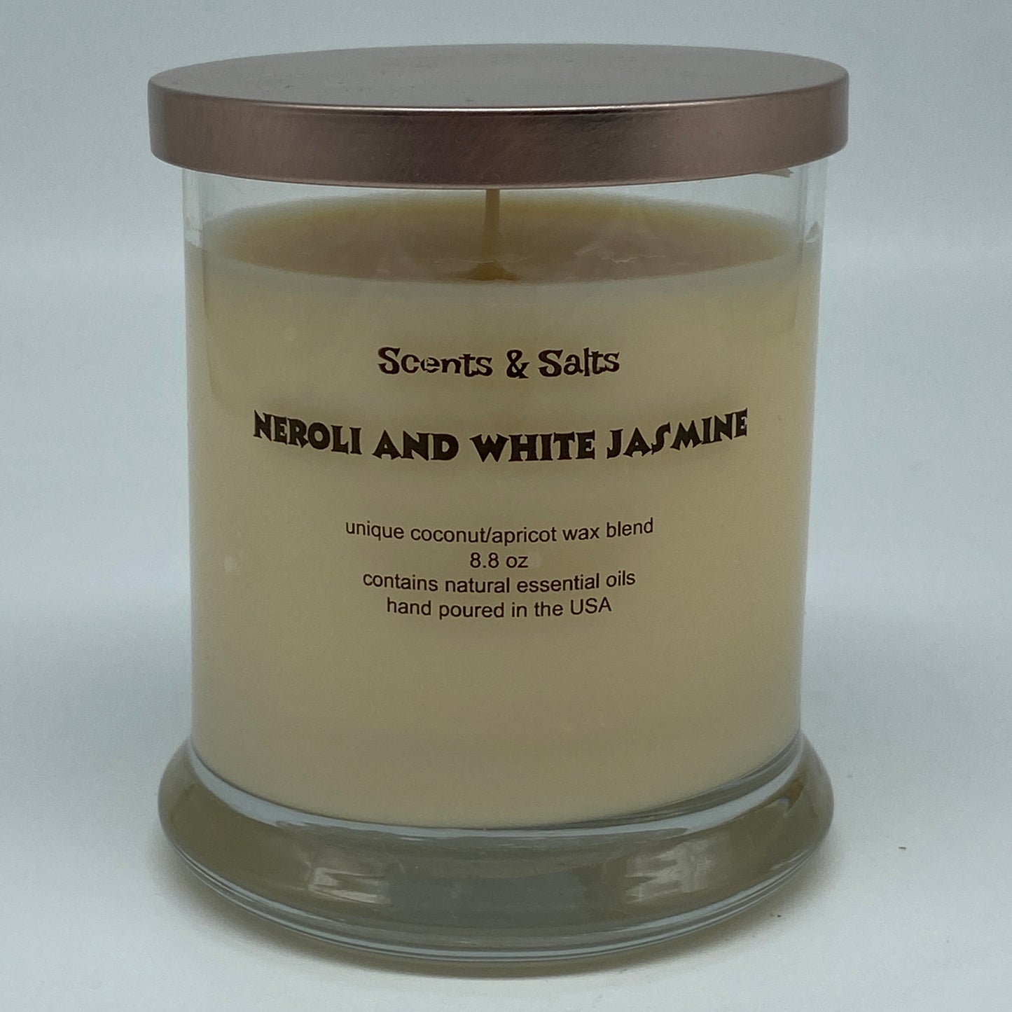 Scents and Salts Hand Poured Candle - Neroli and White Jasmine