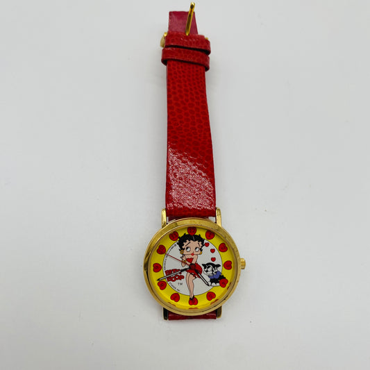Betty Boop Collectible Watch with Red Leather Band by Jabo