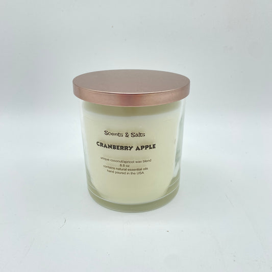 Scents and Salts Hand Poured Candle - Cranberry Apple
