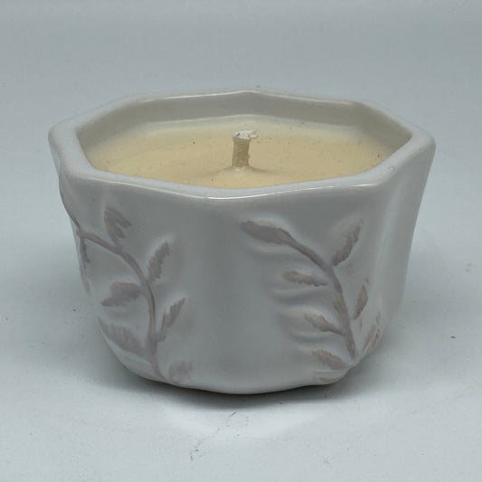 Hand Poured Candle - Ceramic Vine Vessel