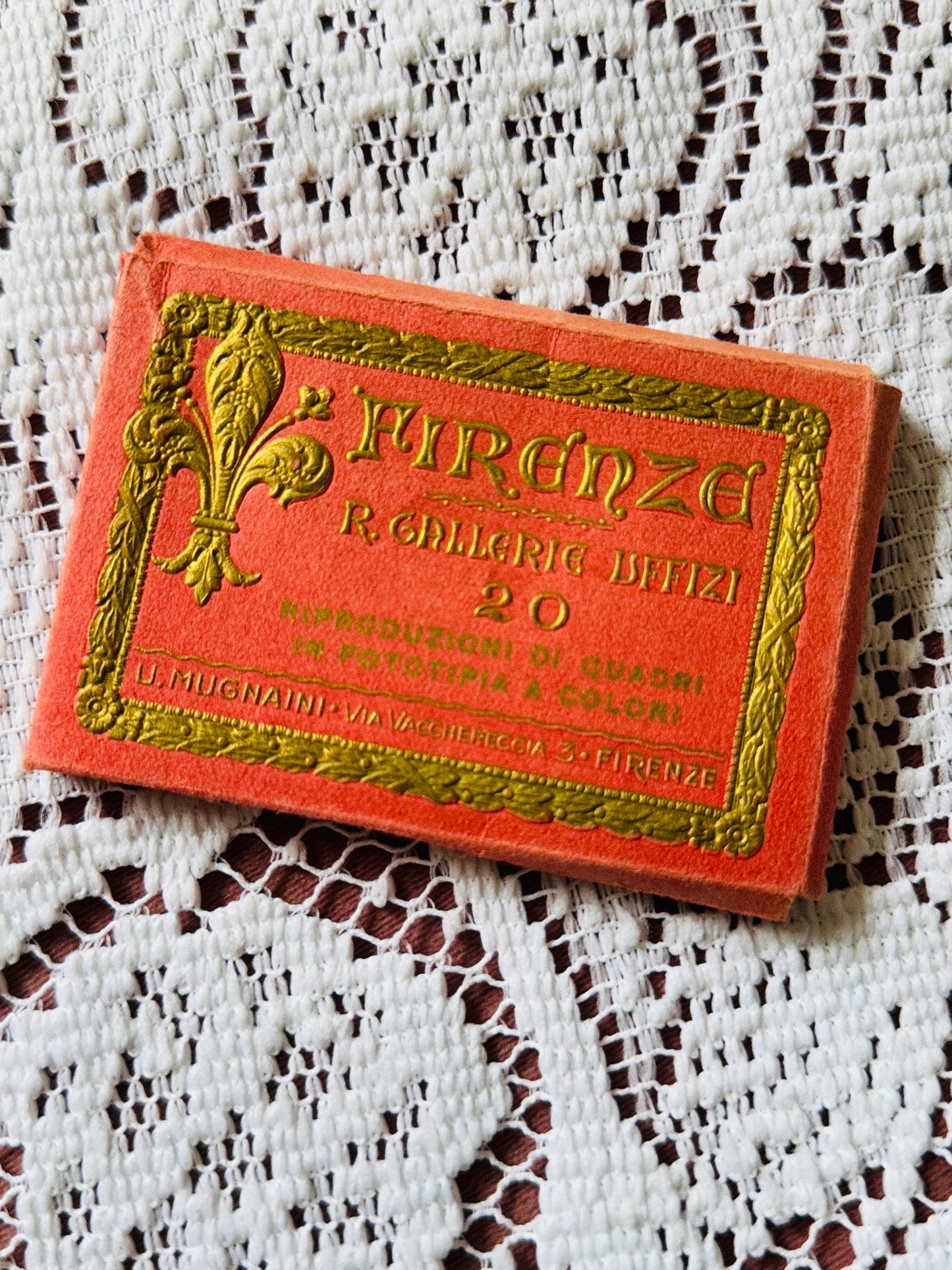 1950s Firenze Museum Cards Florence Italy Uffizi Gallery Souvenir Color - 10 Cards Present