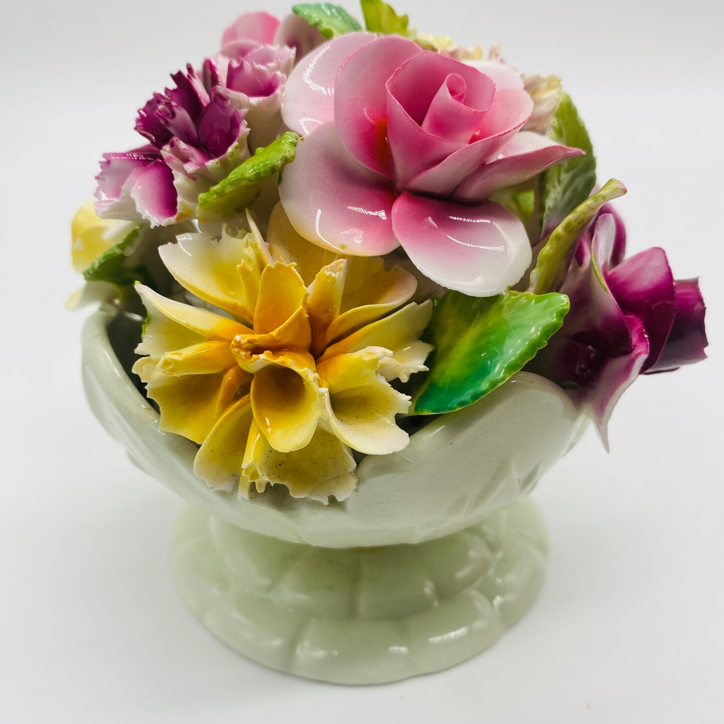 Capodimonte Style Porcelain Floral Bouquet