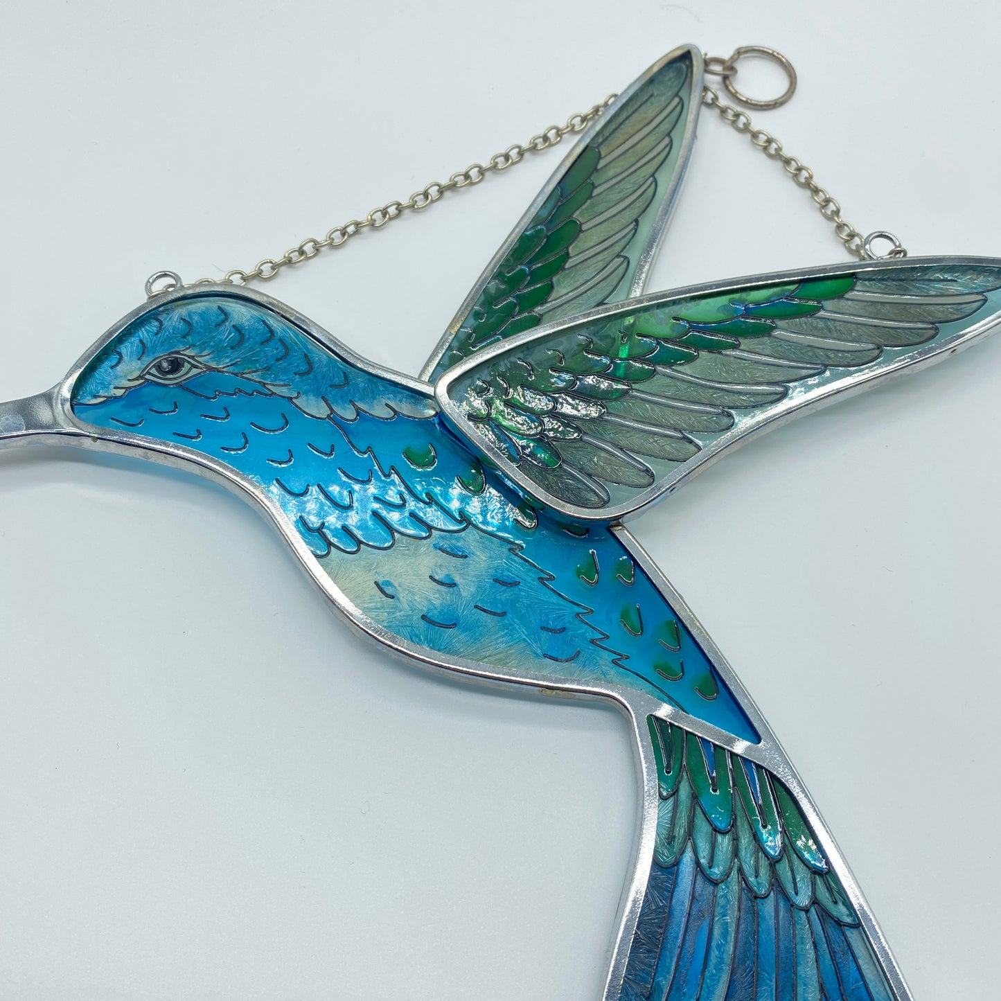 Amia Handpainted Glass Hummingbird Suncatcher